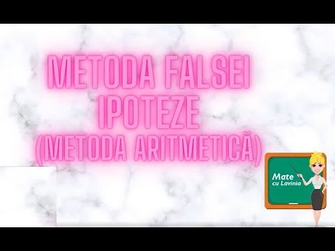 Metoda falsei ipoteze - metoda aritmetica