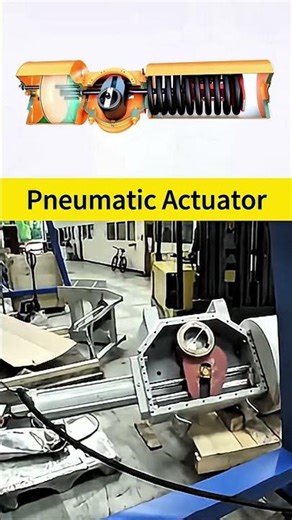 Pneumatic Actuator work #viral #yt #pneumatics #automobile #actuator