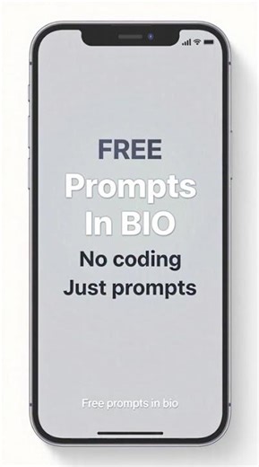 “Free prompts in bio” 🚀