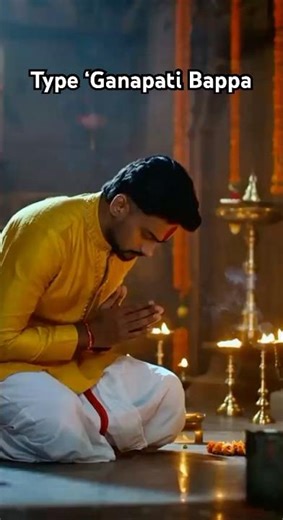 “Type ‘Ganapati Bappa’ and let divine blessings flow into your life. ❤️🙏”#GanapathiPooja #Ganapati