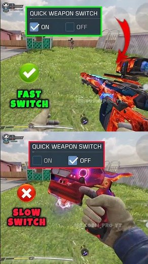 ✅Best Quick Weapon Switch Setting in CODM BR🔥💯 Codmobile Tips and Tricks #shorts #codmbr #codmiphone