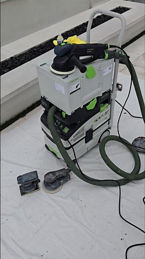 Festool Rotex RO 150 paired with the CT Midi dust extractor. #festoolme #festool #paintingbyjuan