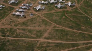 Thousands of fighter jets seen parked in 'plane graveyard' in Arizona desert