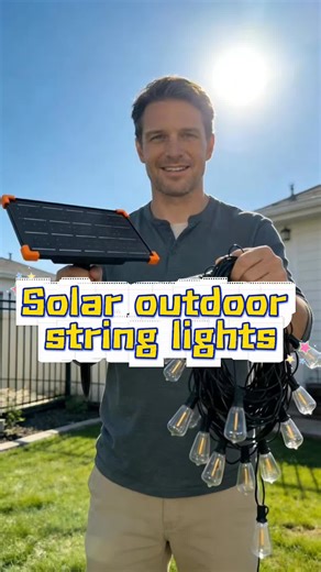 Outdoor Solar String Lights, 8 modes to match every mood #SolarStringLights #OutdoorDecor #ViralLights #tiktokshopjumpstartsale #TikTokMadeMeBuyIt