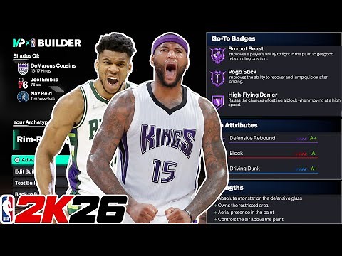 6'11 CATFISH RIM-REAPING RIM RUNNER with LEGEND POSTERIZER & SHARP TAKEOVER is INSANE on NBA 2K26!