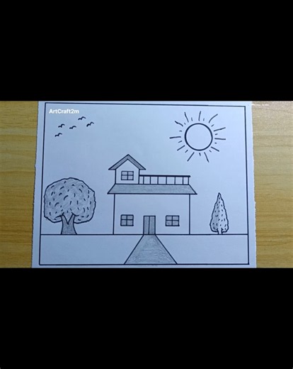 House Drawing Easy Steps ✨😉 #drawing #shorts # #easydrawing #art #howtodraw