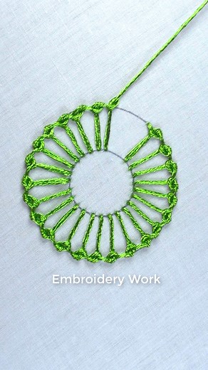 6M views · 32K reactions | Creative and new circle stitch embroidery tutorial #reelsvideoシ #fypシ゚ #fypviralシ #fbyシvideo #fypシ゚viralシ #trend #reels #love #reel #fb #trending #virals #viral #embroidery #handmade #follower #everyone | Embroidery Work | Facebook