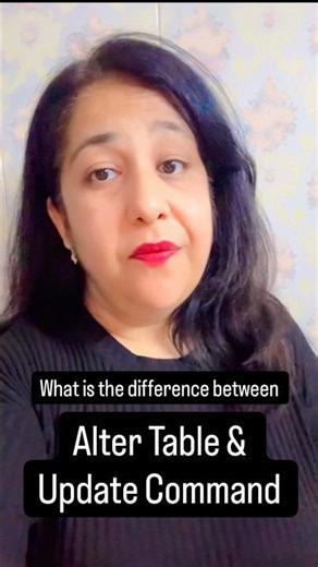 What is the difference between Alter Table and Update Command in SQL?