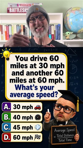 What is your average speed? #math #trivia