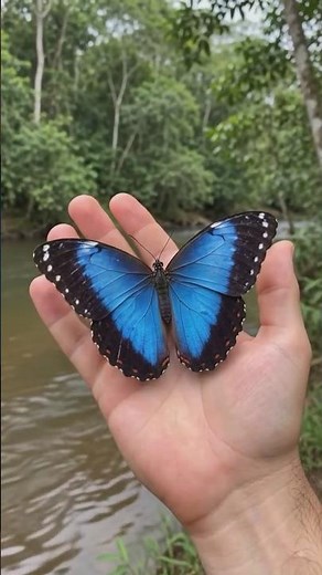 THE RARE BEAUTY OF THE BLUE BUTTERFLY 💙 @QueHistoriaeEssaMax
