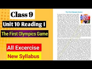 Class 10 English Unit 10 Reading I The First Olympics Game All Exercise | Chapter 10 Games & Sports