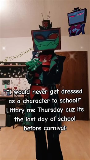 Hehe gonna be full Vox on Thursday! Vox cosplay for school! #Cosplay #hazbinhotel #hazbinhotelvox #vox #fyp