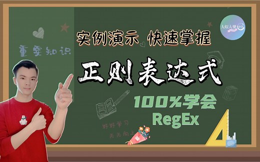 正则表达式知识讲解|RegEX用法实例演示|看一遍肯定能学会Regular Expression