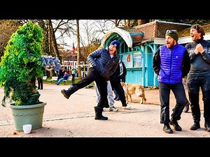 GROWN MEN SCREAMED LIKE KIDS… 😳BUSHMAN PRANK