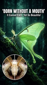 This stunning moth is born without a mouth.... It cannot eat, cannot drink, and lives just one week. Nature's most beautiful tragedy 😢🦋 Watch till the end – you won't believe it! #LunaMoth #Moth #Nature #Wildlife #AnimalFacts #Insects #BeautifulNature #MindBlown #NatureLovers #WildlifePhotography #MothsOfInstagram #InsectLovers #MacroNature #AmazingAnimals #NatureWonder | The Micro Universe