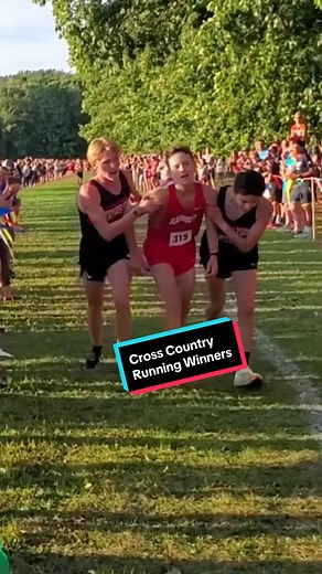 Watch what these two cross country runners do after someone from an opposing team falls down before winning second place. 🥹 #crosscountryrunner #runnerstiktok #highschoolcrosscountry #runningculture #goodsamaritan #goodnews