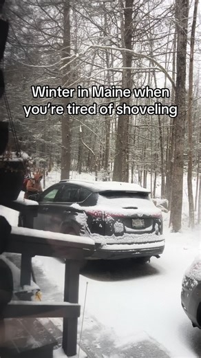 Maine life am I right? 😂 #maine #husbandsbelike #winterinmaine #newengland