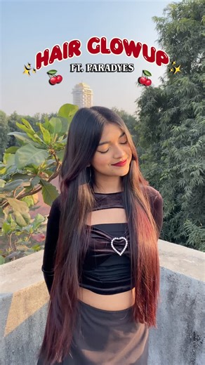 Purva P on Instagram: "Blushing in Ruby rush hues. 🍒♥️ . @birdsofparadyes @bestiesofparadyes . .shade- Ruby rush glossy hair tint . . . . . . .[birds of paradyes, Ruby rush hair color, birds of paradyes collab, hair colour, hair alert, new hair alert, tyla channel, Glowup hair, hair transition, color, collab, collaboration with paradyes] . . . . . . . #birdsofparadyes #haircolor #fypppppppppppppppppppppppppppppppppppppppppppppppppppppppppppppppppppppp #trendingsongs #hairtransformation"