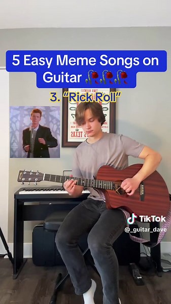 5 Easy Meme Songs on Guitar 🎸 #guitar #guitartok #musiciansoftiktok #fyp #foryou