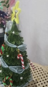 Mini Christmas tree for office table #fuzzywireflower #handmadewithlove #smallbusinessownerlife | Margie Jhing Crafts | Facebook