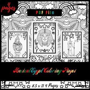 Ancient Egypt Coloring Pages For kids, Egypt Coloring Sheets PDF