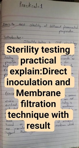 Sterility testing: Direct inoculation and Membrane Filtration assembly with result #sterilitytesting