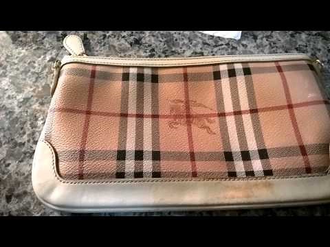 Burberry Clutch remove dye or stains