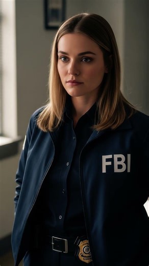 A Woman Dressed Up As A FBI Agent