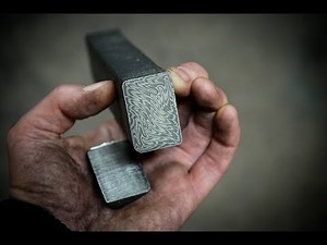 Damascus steel blade making from fire pattern