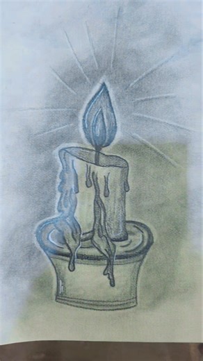 《 A candle can light up your life 》Transition alert for a realistic candle drawing #trendingshorts