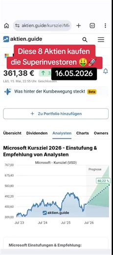 Diese acht Aktien kaufen die bekanntesten Investoren der Wall Street. *keine Anlageberatung oder Kaufempfehlung *Eigenwerbung #geld #finanzen #aktien #investieren #aktientipps