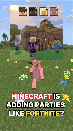 NEW UPDATE MINECRAFT IS ADDING PARTIES????!! #minecraft #shorts