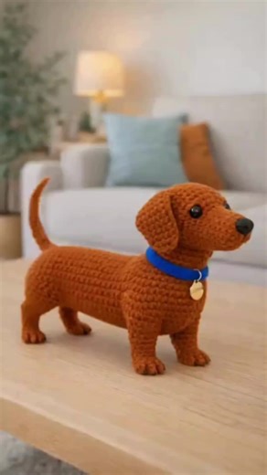 Patrón del Perrito Teckel para Amigurumi