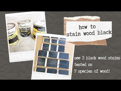 How to stain wood black + 3 black stains tested on 7 species of wood!