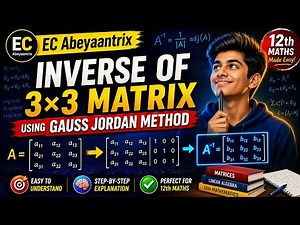 3×3 Matrix Inverse in 10 Minutes 😳 | Gauss Jordan Method 🔥