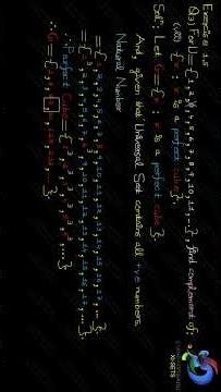 For U={1,2,3,4,5,6,7,8,9,10,11,...} find complement of {x : x is a perfect cube}