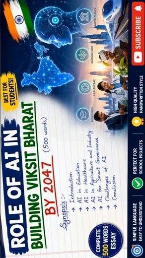 Role of Artificial Intelligence (AI) in Building Viksit Bharat by 2047 #RoleOfAI #ViksitBharat2047