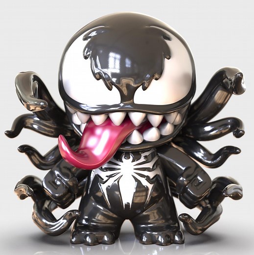 Chibi Venom - STL Files | 3D Printing | | High Quality | Cute | 3D Model | Marvel | Spider-man | Toy | FDM & Resin Ready - Etsy