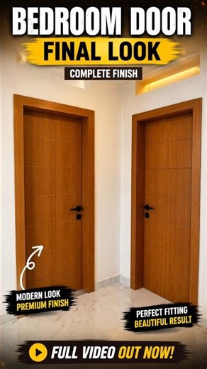 Bedroom Door Final Look | Premium Finish & Modern Design | Complete Bedroom Door Installation