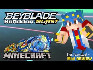 A Brand New Beyblade Mod with super cool Beys and characters in Minecraft:Mod Review