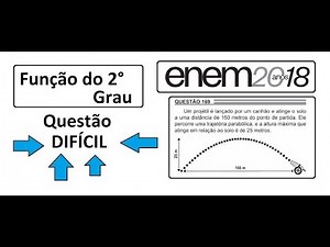 ENEM 2018 PPL - Difficult Question - Projectile Cannon - Quadratic Function