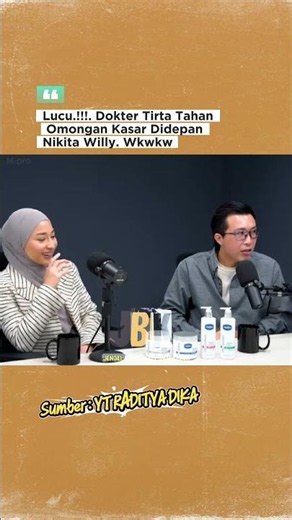 So Funny!!! Dr. Tirta Holds Back Swearing in Front of Nikita Willy. LOL #drtirta #nikitawilly