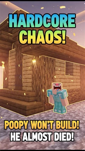 I PUNISHED POOPY In HARDMODE MINECRAFT… BUT HE ALMOST DIED 😱