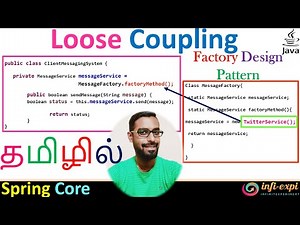 7. Spring Framework தமிழில் - Spring Framework - Loose Coupling Advantage Using Factory Pattern