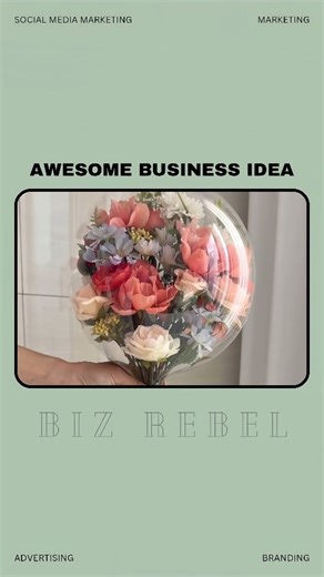 Biz Rebel - Business | Marketing on Instagram: "Rose Balloon Business This is one of those business ideas that looks simple but works insanely well. This woman started a small business by creating rose balloon arrangements that customers instantly perceive as premium gifts. She places artificial flowers inside a clear balloon, seals it, adds soft wrapping and a ribbon, and turns it into a luxury-looking product. Each piece costs her around $5 to make, yet she sells them for $50–$70 depending on