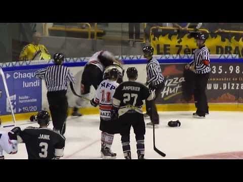 Hockey Fight : Bagarre de Romain Gutierrez, Amical Rouen-Amiens (RHE 76)