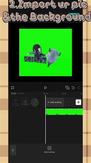 How to do the green screen (No pro👌) Easypeasy :3 yw! #capcut