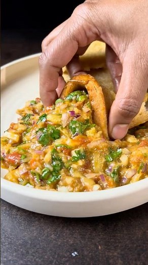 Baingan Bharta ASMR 🍆🔥 (Quick Dinner Recipe) #bainganbharta #indianrecipe