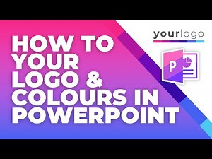 How to Insert Your Own Logo, Colours & Pictures 🔥PowerPoint 🔥