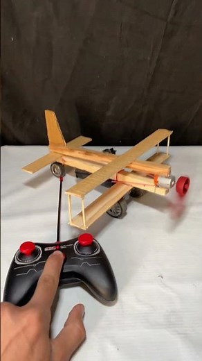 DIY Rubber Band Powered Airplane Car | Handmade Wooden Aircraft Model